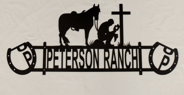 Custom metal Ranch or Entry Sign horseflymetalart.com