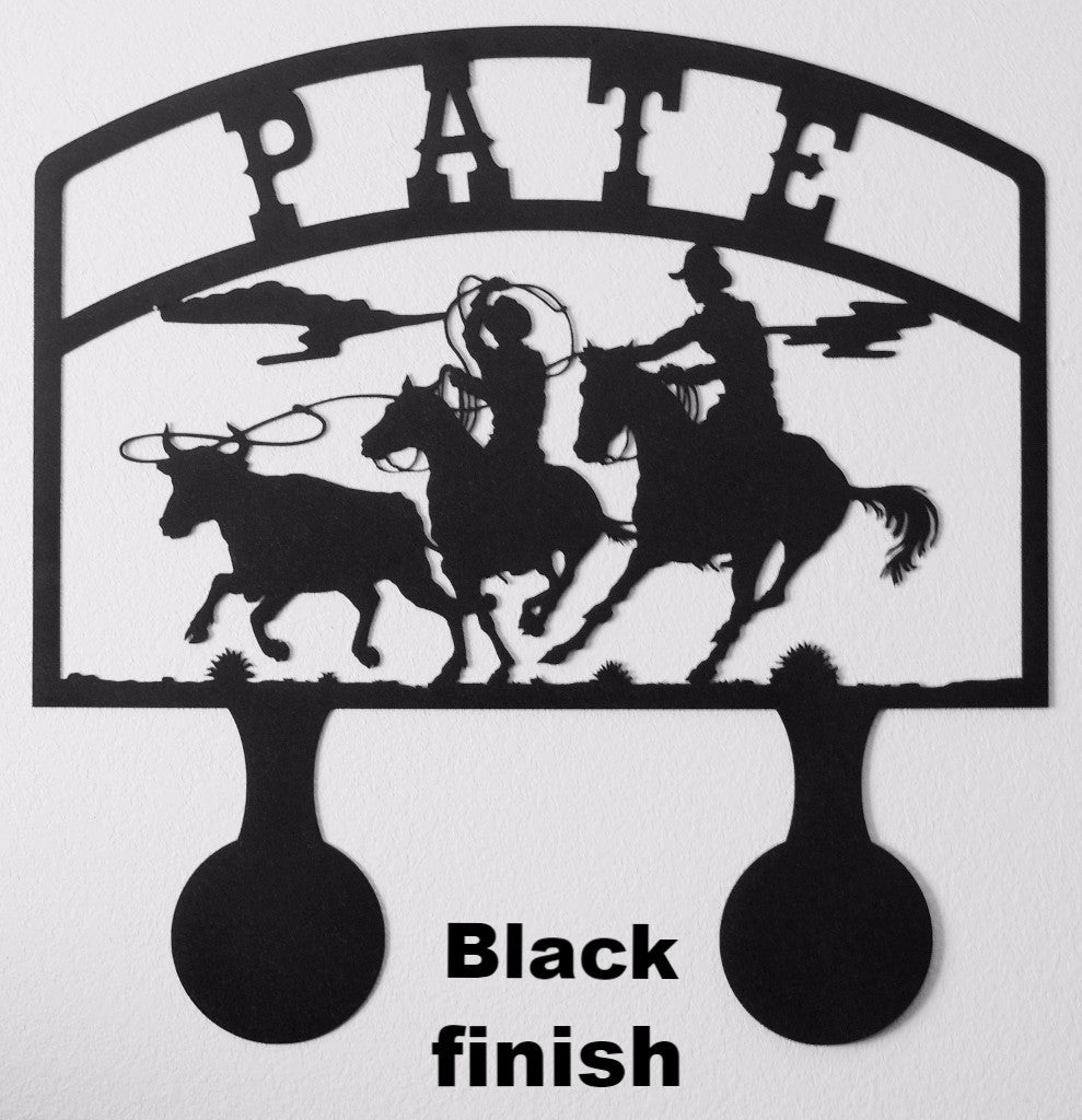 Team Roping Black And White