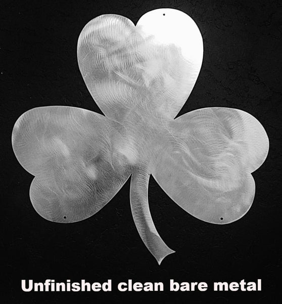 Metal Shamrock wall art. Metal Shamrock wall hanging silhouette.