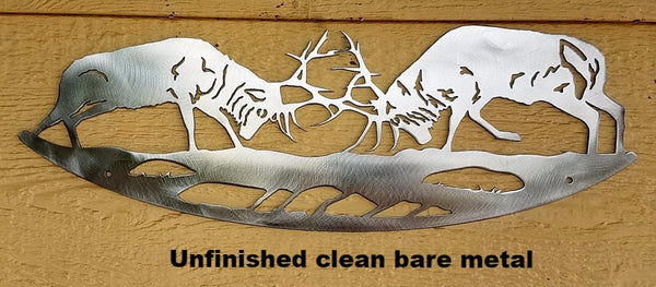 Elk metal wall art. Metal Wildlife Elk Wall Hanging horseflymetalart.com