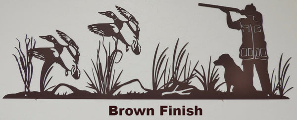 Metal Duck Hunt wall hanging. Wildlife Duck wall art horseflymetalart.com