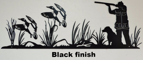 Duck Hunt metal wall art. Wildlife Duck Hunting Wall Art horseflymetalart.com