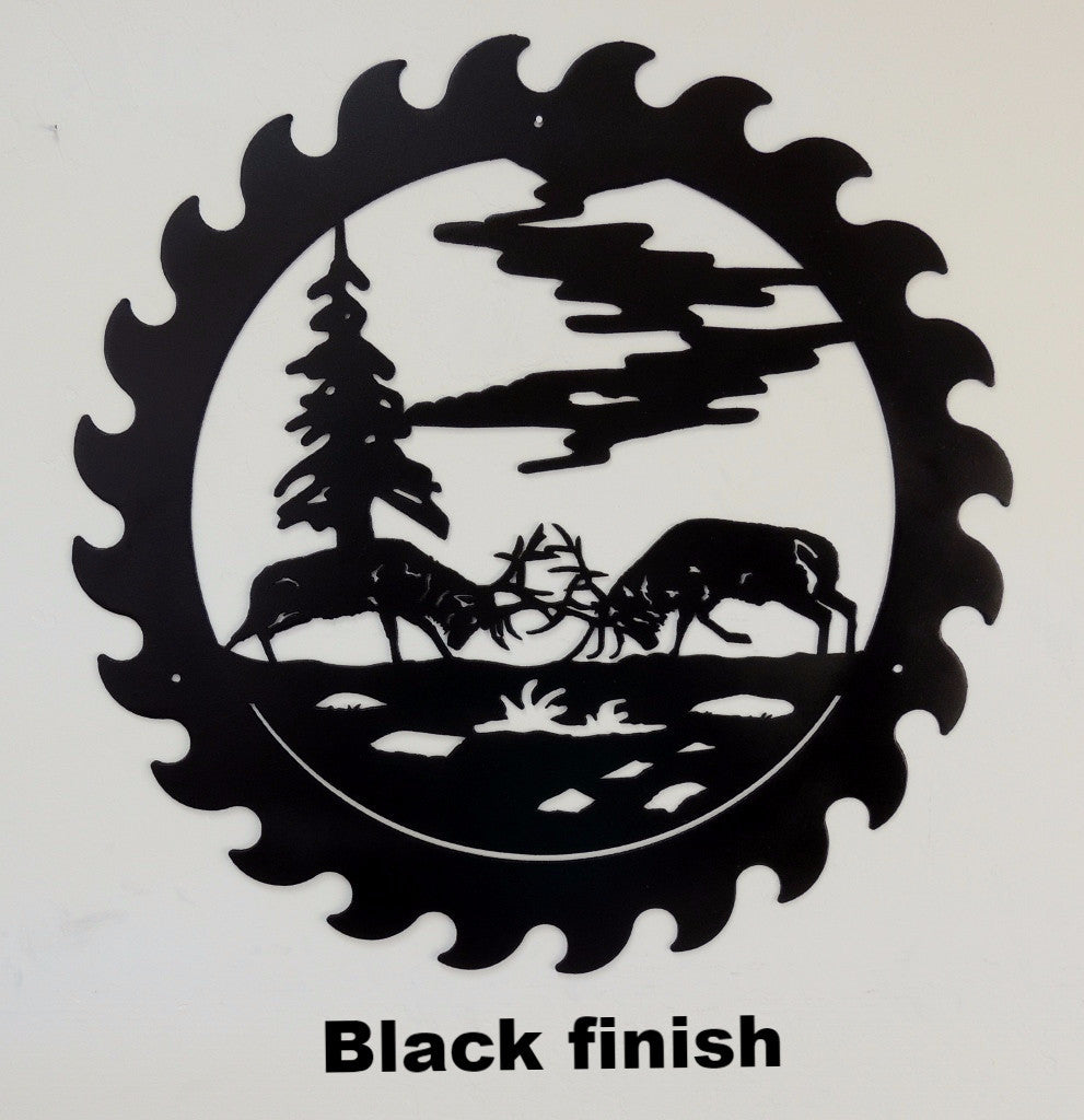 Elk Wildlife Metal Saw Blade Wall art Silhouette Animal Saw Blade Design –  HORSEFLY METAL WORKS LLC