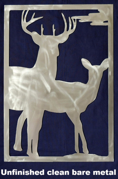 Metal Buck & Doe wall art. Deer gate insert horseflymetalart.com