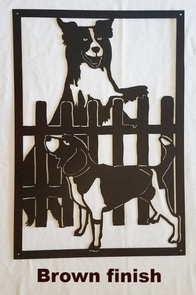 Dog and Hound Metal Wall Art. Dog Metal Wall Art or Gate Insert Silhouette