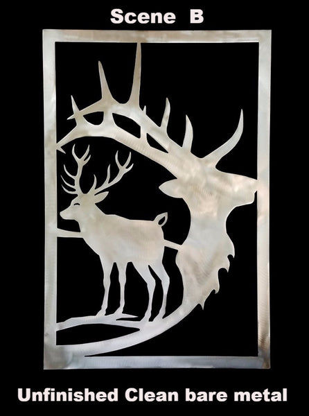 Elk metal wall hanging. Elk metal wall art. Elk Metal Gate Insert