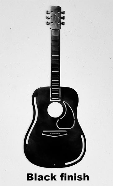 Acoustic Guitar metal wall art silhouette horseflymetalart.com