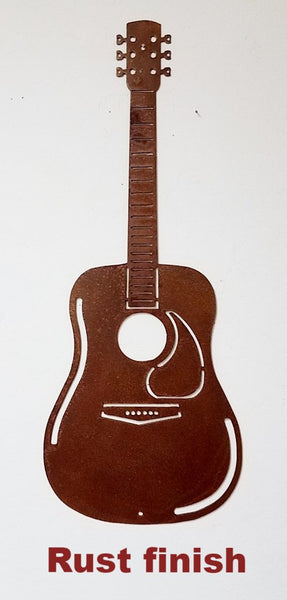 Metal Acoustic Guitar wall art silhouette horseflymetalart.com