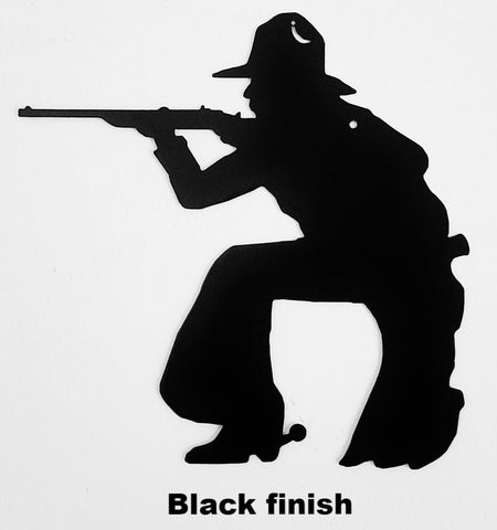 Cowboy with gun metal Wall Art. Cowboy with gun metal Wall hanging