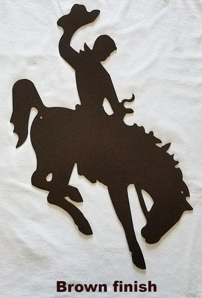 Wyoming Cowboy metal Wall Art | Wyoming Cowboy metal Wall Hanging 
