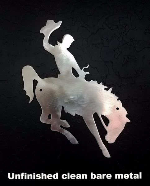 Cowboy and Horse wall art silhouette horseflymetalart.com