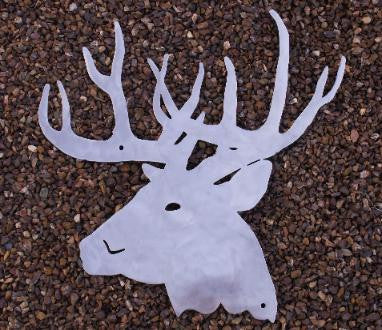 Deer or Buck metal wall art Hanging silhouette. Deer Wildlife metal wall art  horseflymetalart.com