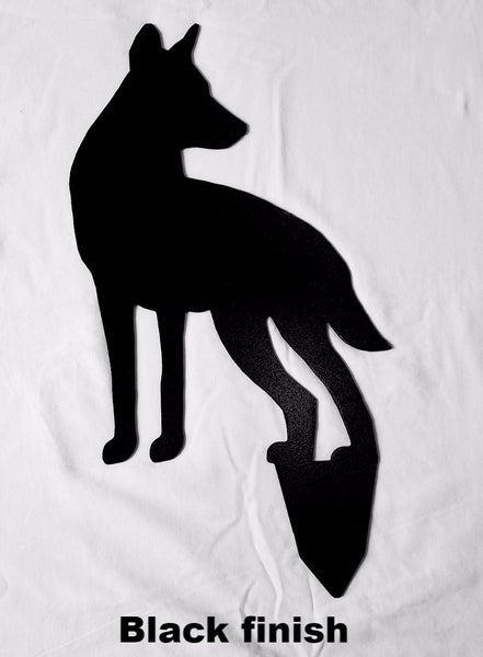 Coyote metal lawn art Silhouette Wildlife Garden Art horseflymetalart.com