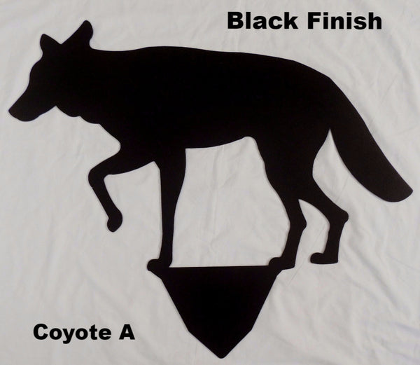 Coyote yard art. Metal Coyote Silhouette