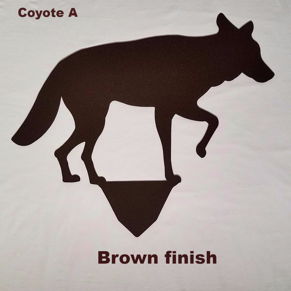 Coyote yard or garden art. Metal Coyote Silhouette