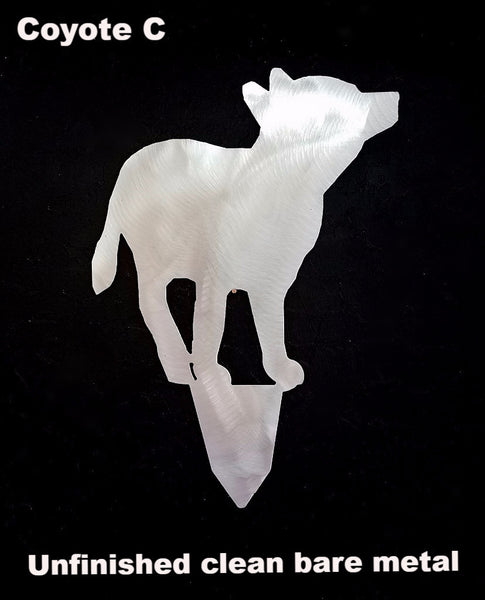 Coyote Silhouette Garden Art horseflymetalart.com