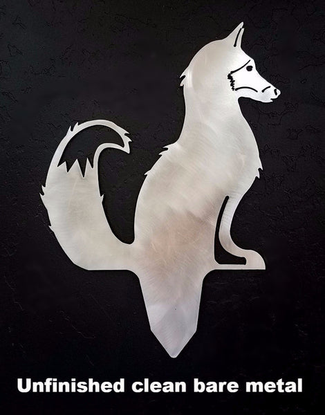 Fox garden art. Fox Metal lawn Art Silhouette