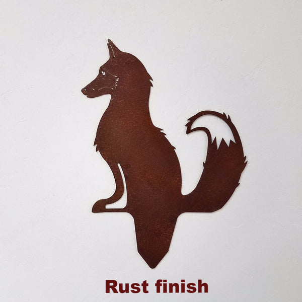 Fox Garden Art Silhouette. Fox Metal lawn Art Silhouette. Fox yard art
