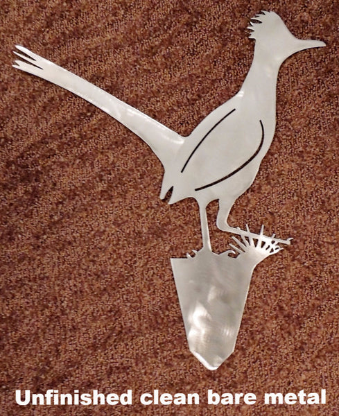 Bird Garden silhouette. Roadrunner yard art. Roadrunner metal Garden Art