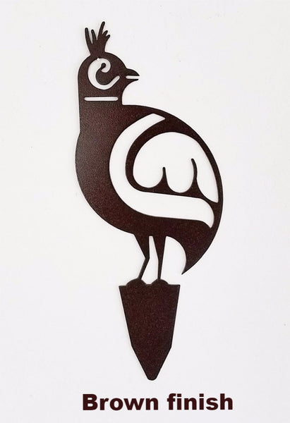 Metal Quail Garden Art. Quail yard or lawn art