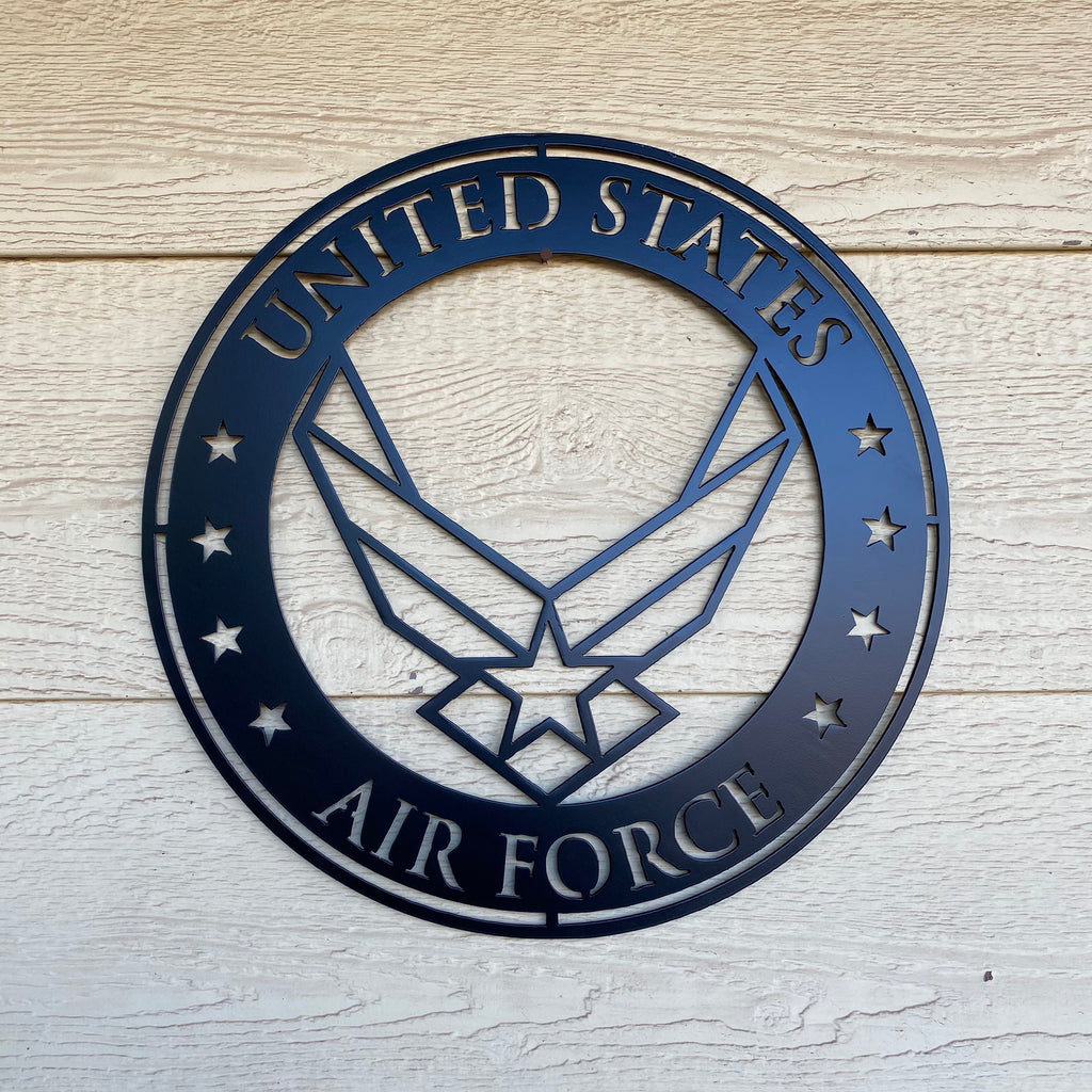 Air Force Logo metal wall art  Air Force Medallion metal sign