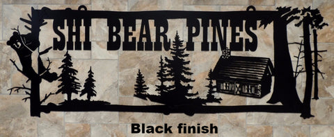 Cabin metal Entrance sign horseflymetal.com
