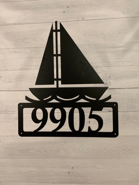 HN35a Sailboat House Number